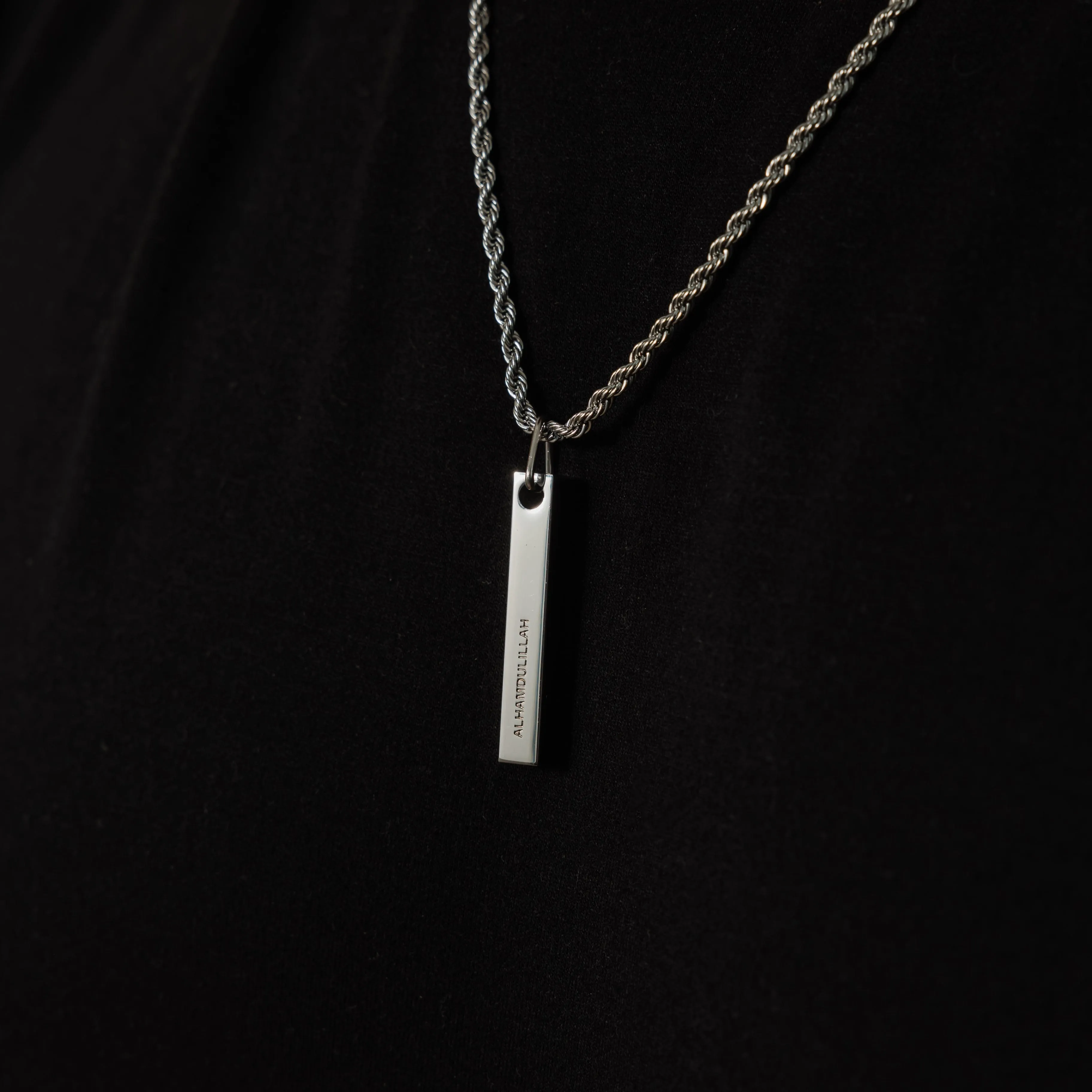 Alhamdulillah Bar Necklace | Men