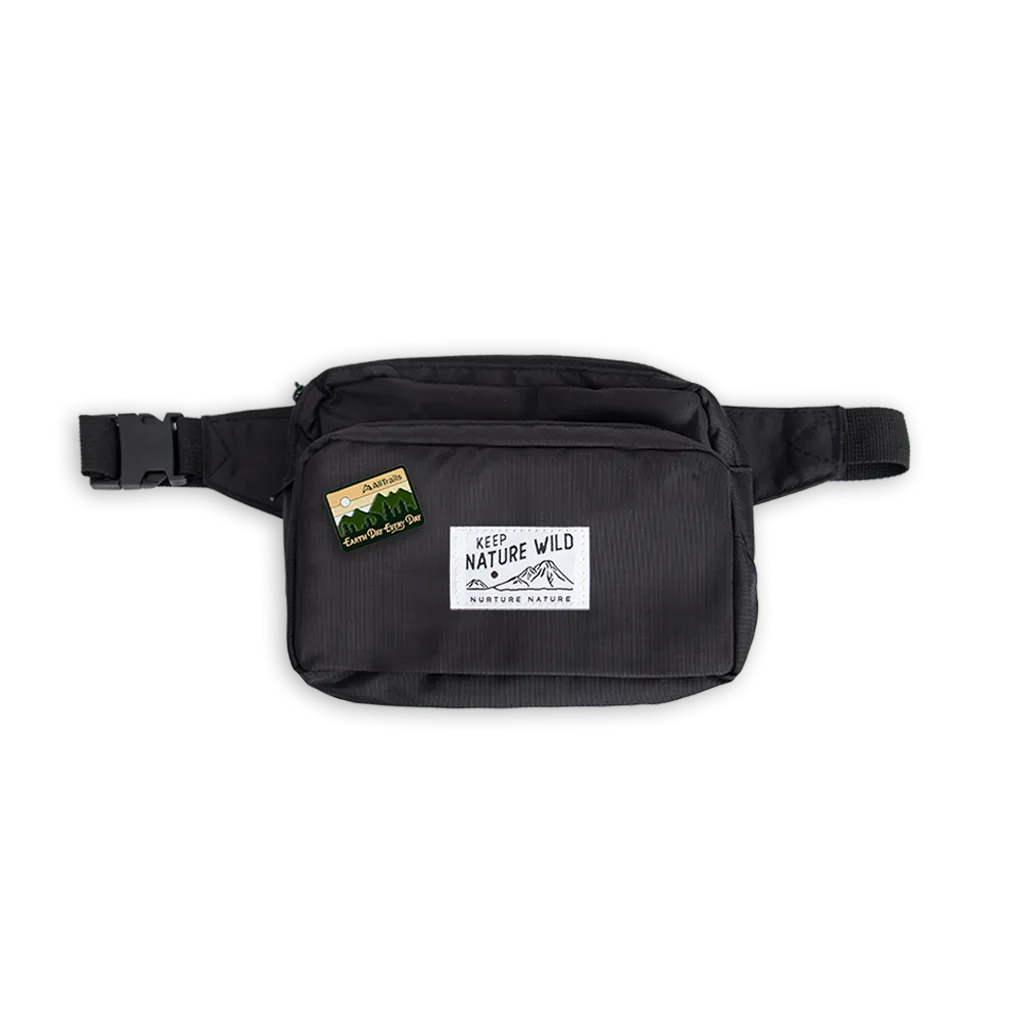 AllTrails × Keep Nature Wild Recycled Fanny Pack Cleanup Kit Bundle - Black