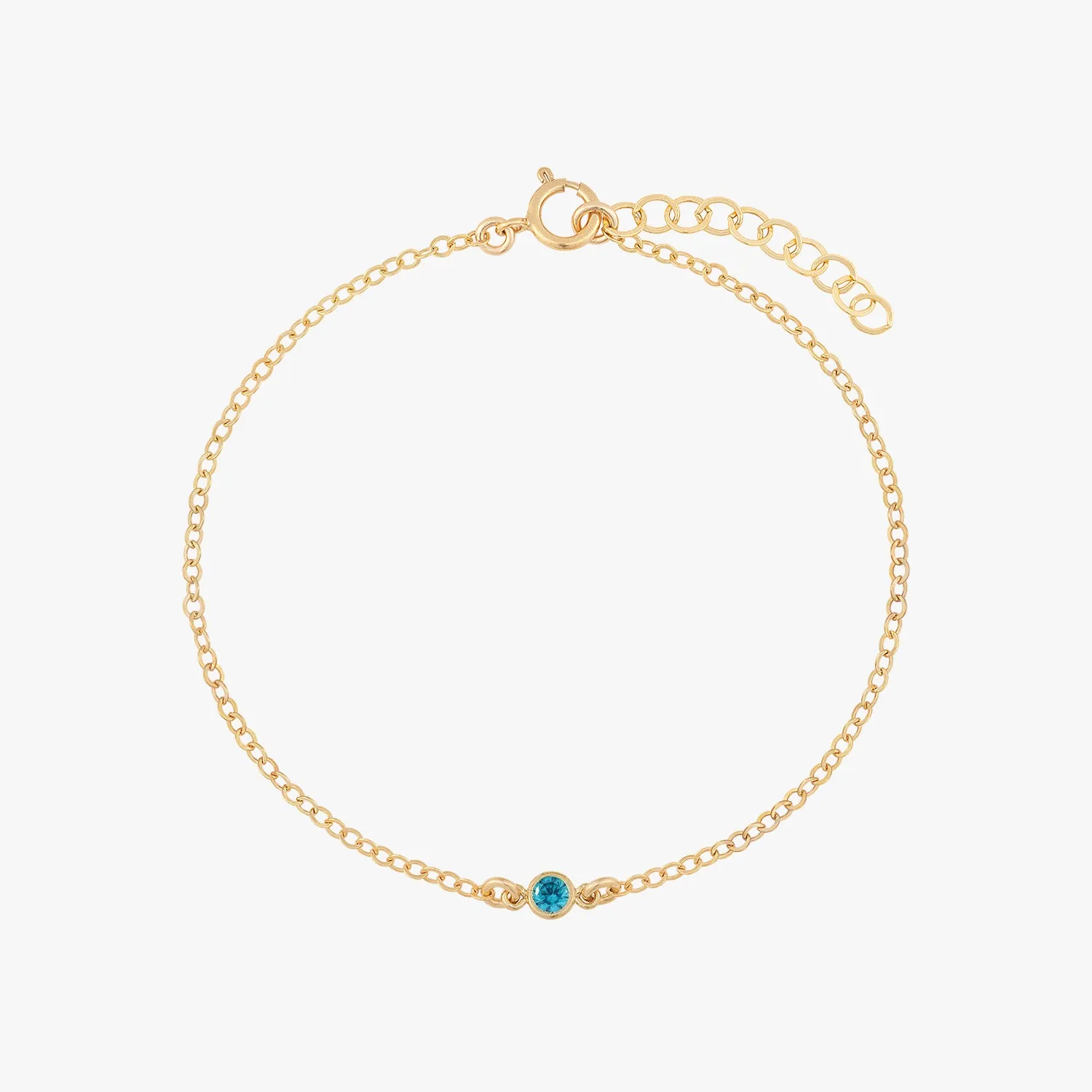 Aqua Bezel Bracelet