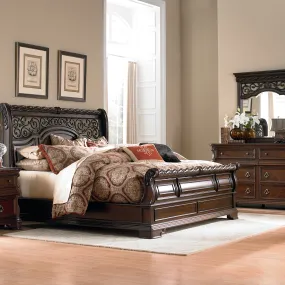 Arbor Place 575-BR-KSLDM King Sleigh Bed, Dresser & Mirror