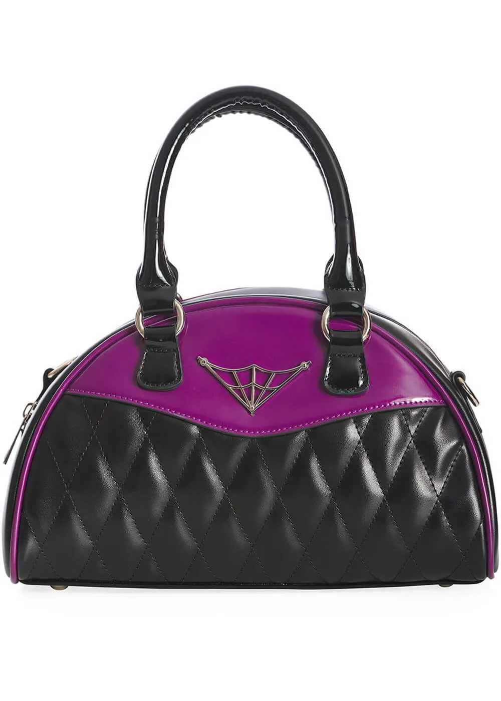 Banned Lillyweb Spiderweb Handbag Purple