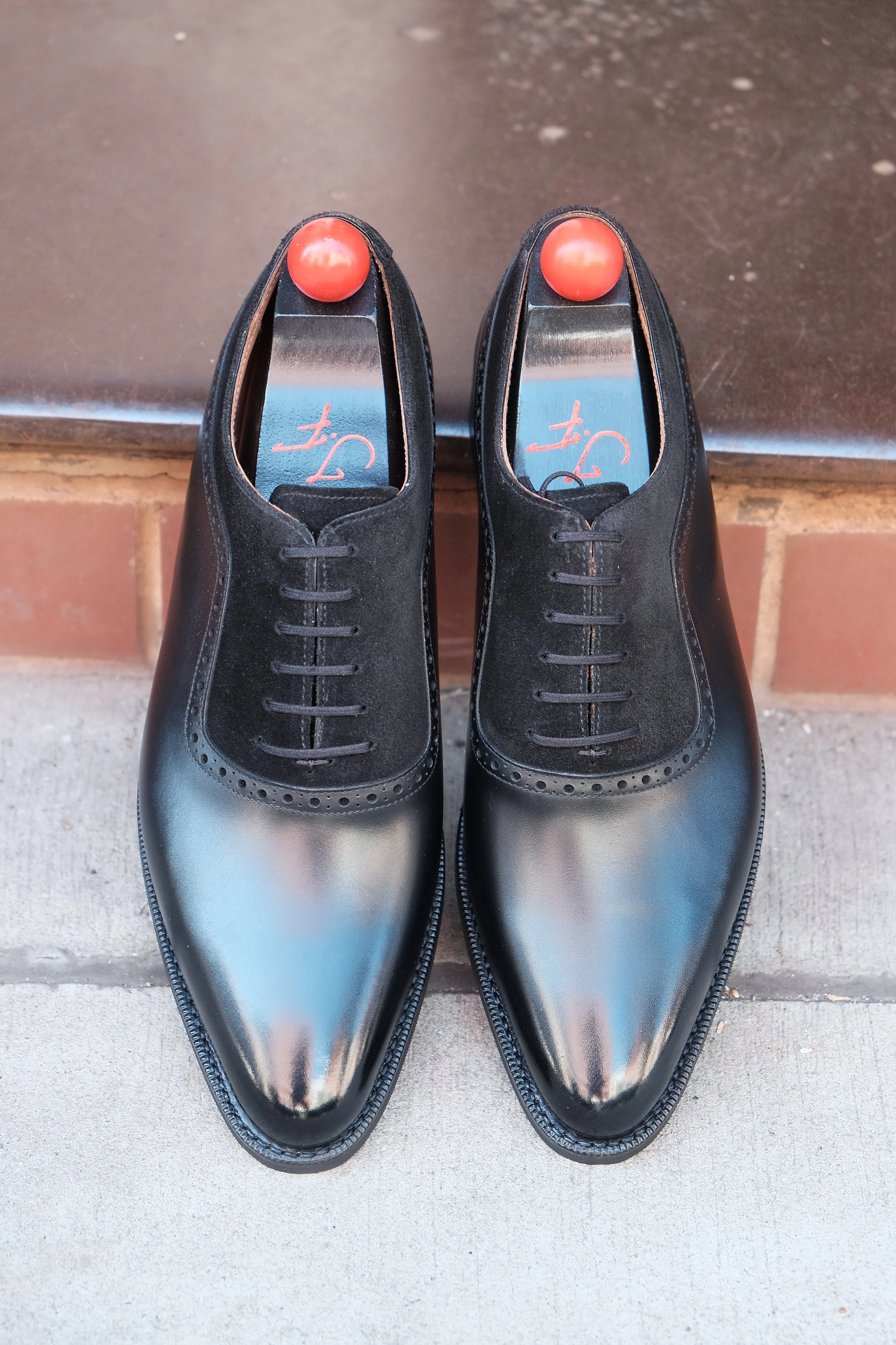 Broadmoor - MTO - Black Calf / Black Suede - JKF Last - City Rubber Sole