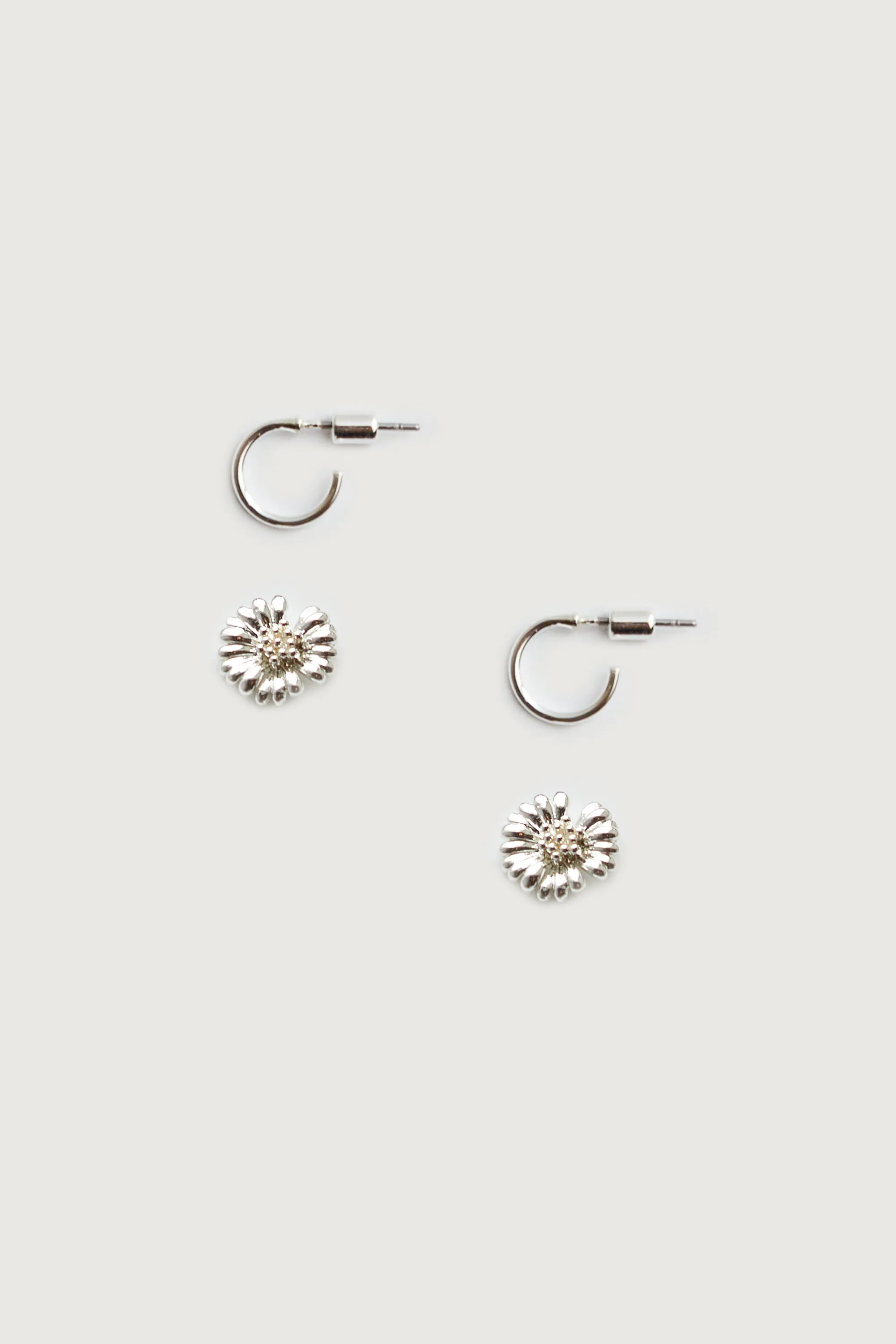 CHARM STUD AND HOOP SET