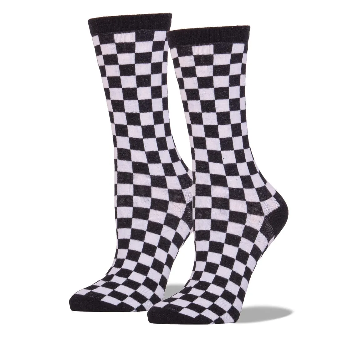 Checkers Women's Crew Sock