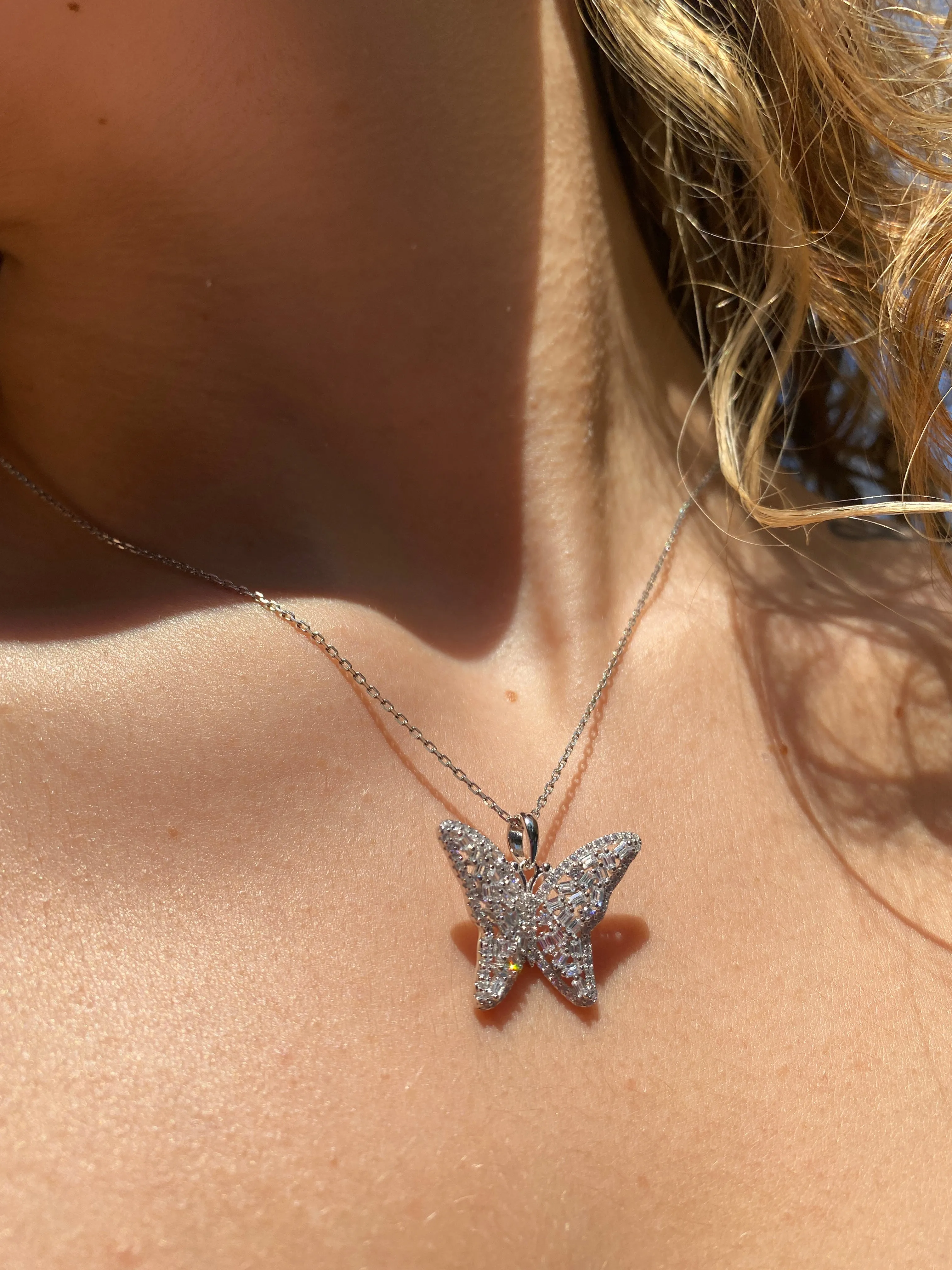 CZ Butterfly Necklace