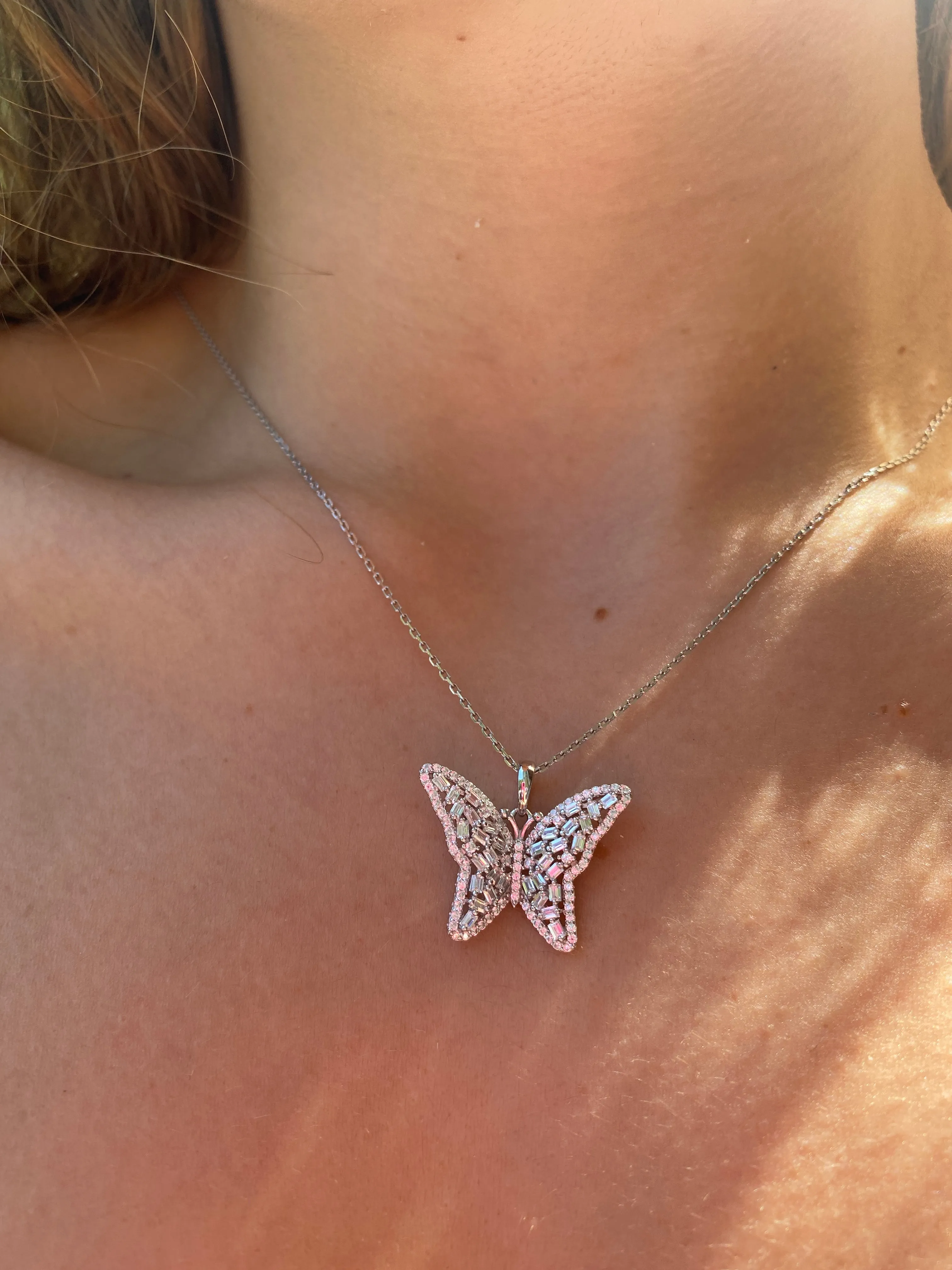 CZ Butterfly Necklace