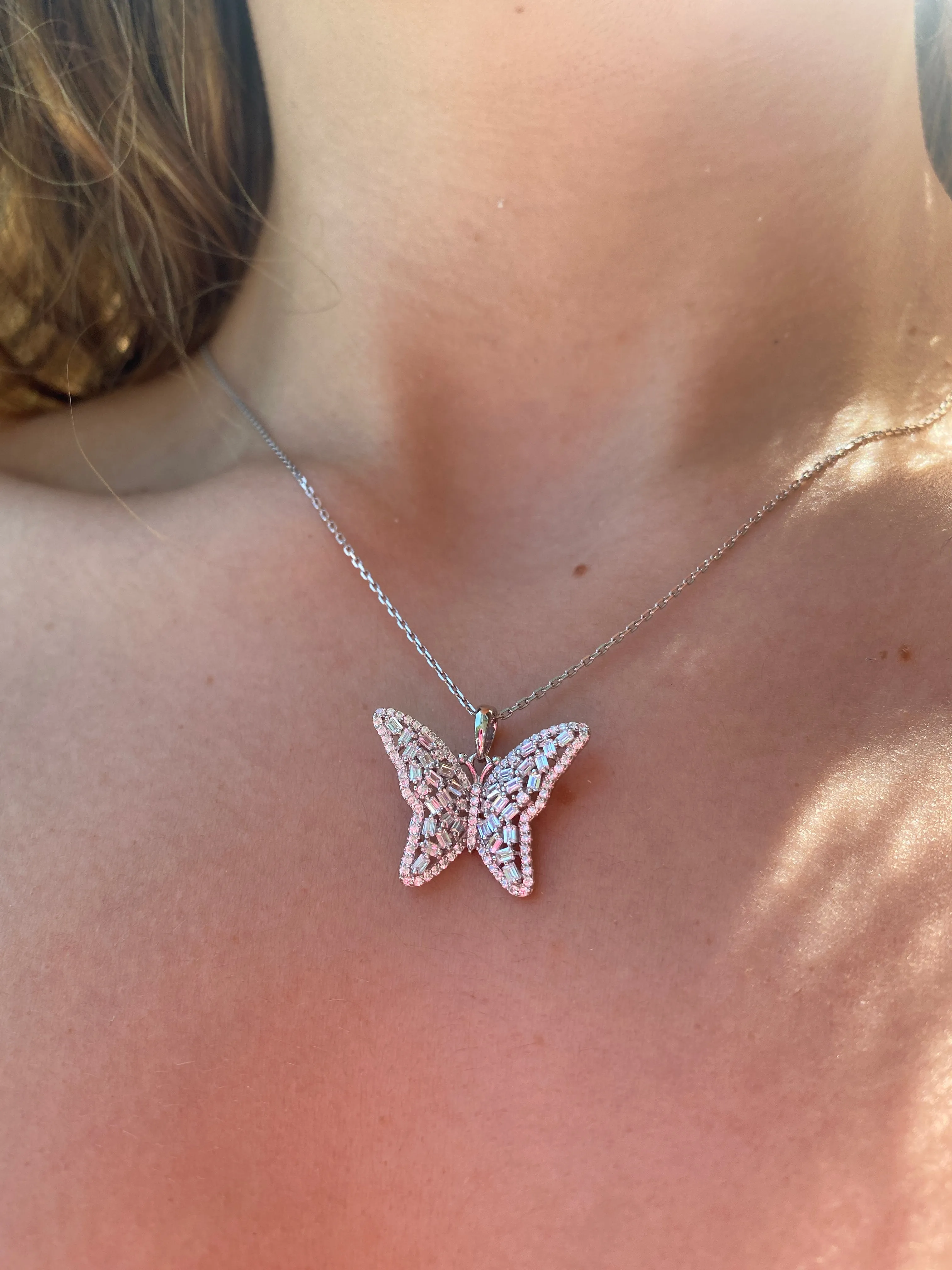 CZ Butterfly Necklace