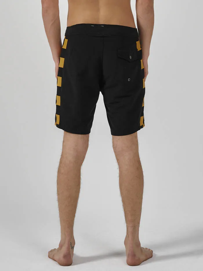 El Sol Check Boardshort - Black