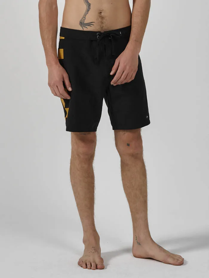 El Sol Check Boardshort - Black