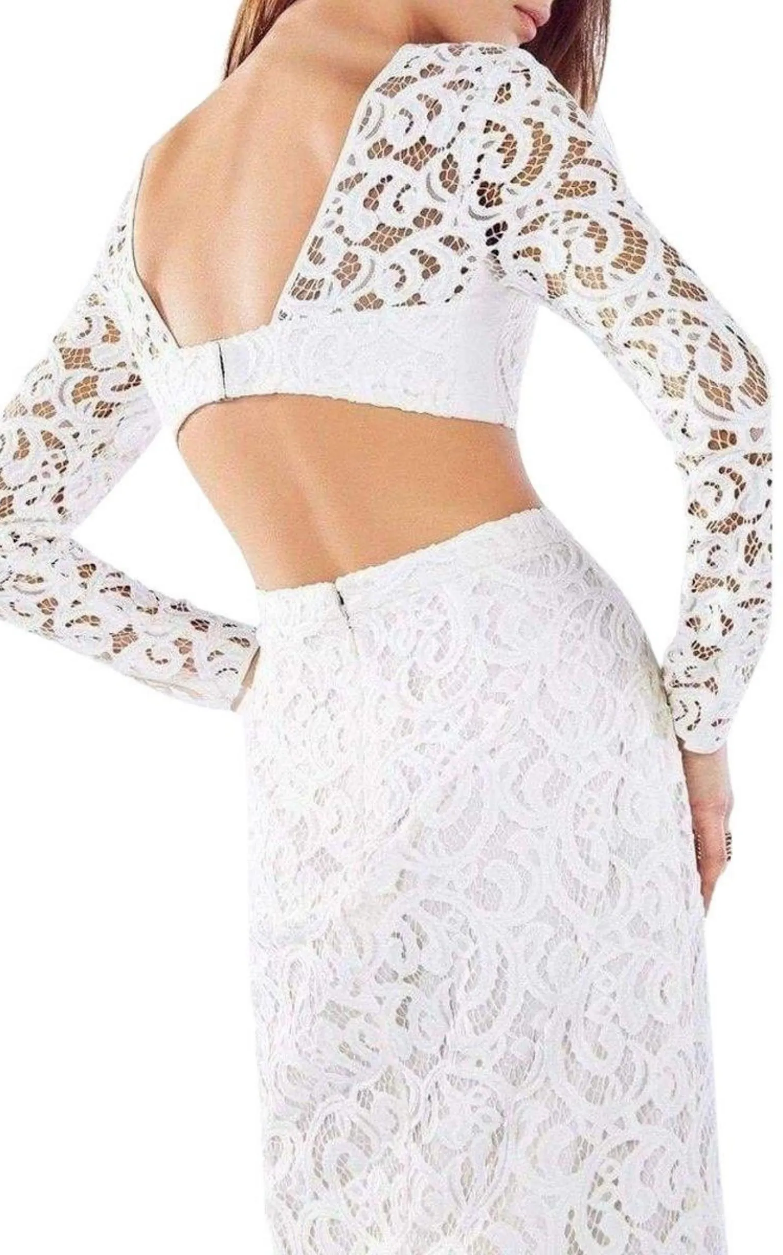 Elizabella Cutout Lace Gown