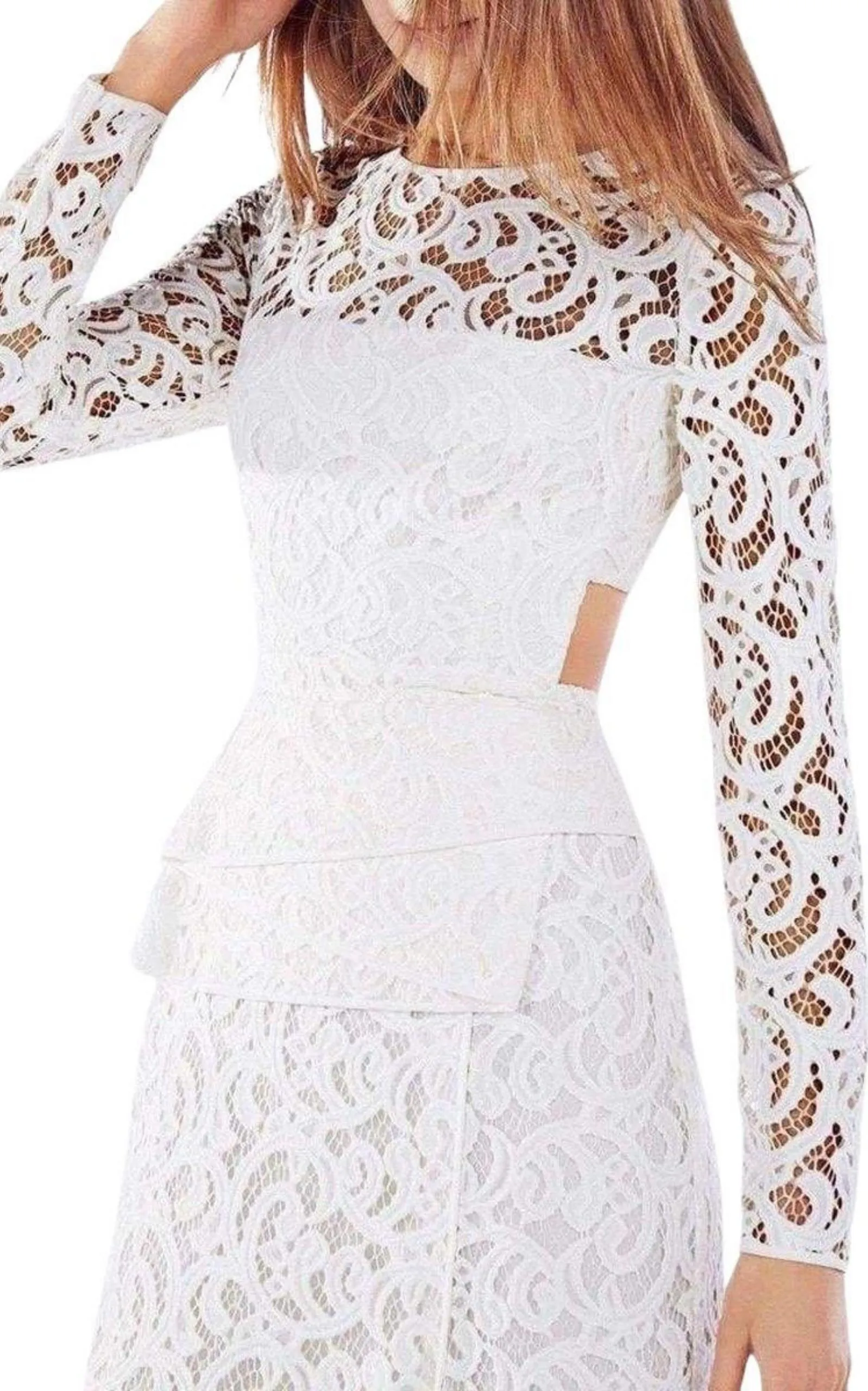 Elizabella Cutout Lace Gown