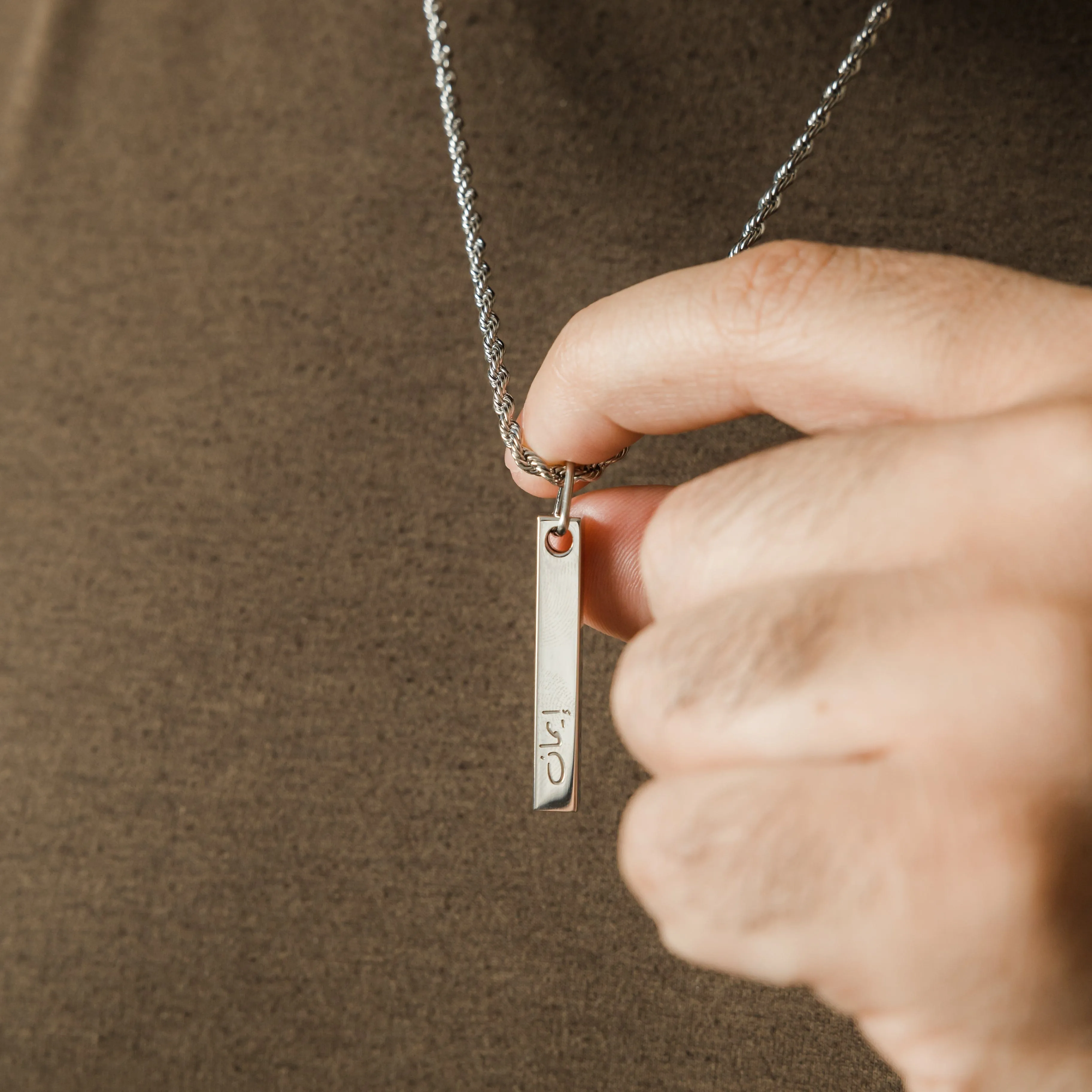 Faith Bar Necklace | Men