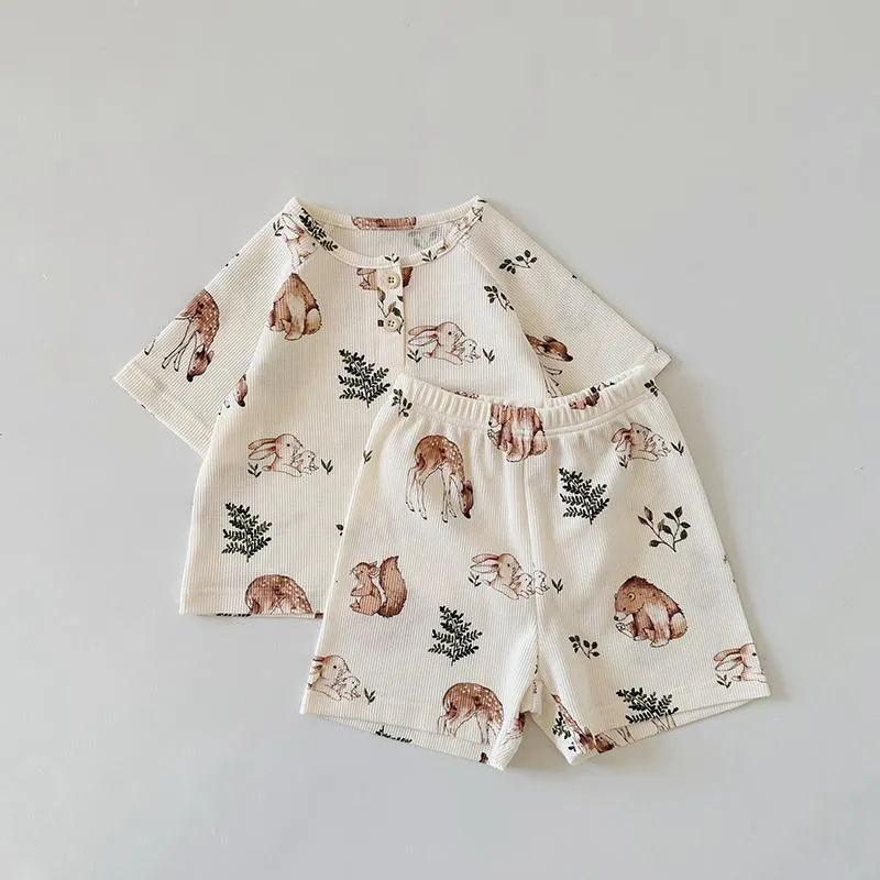 Fauna Prints T-Shirt and Shorts Set