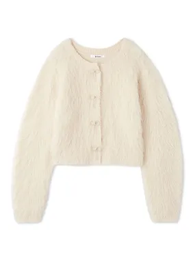 Faux Fur Cropped Cardigan