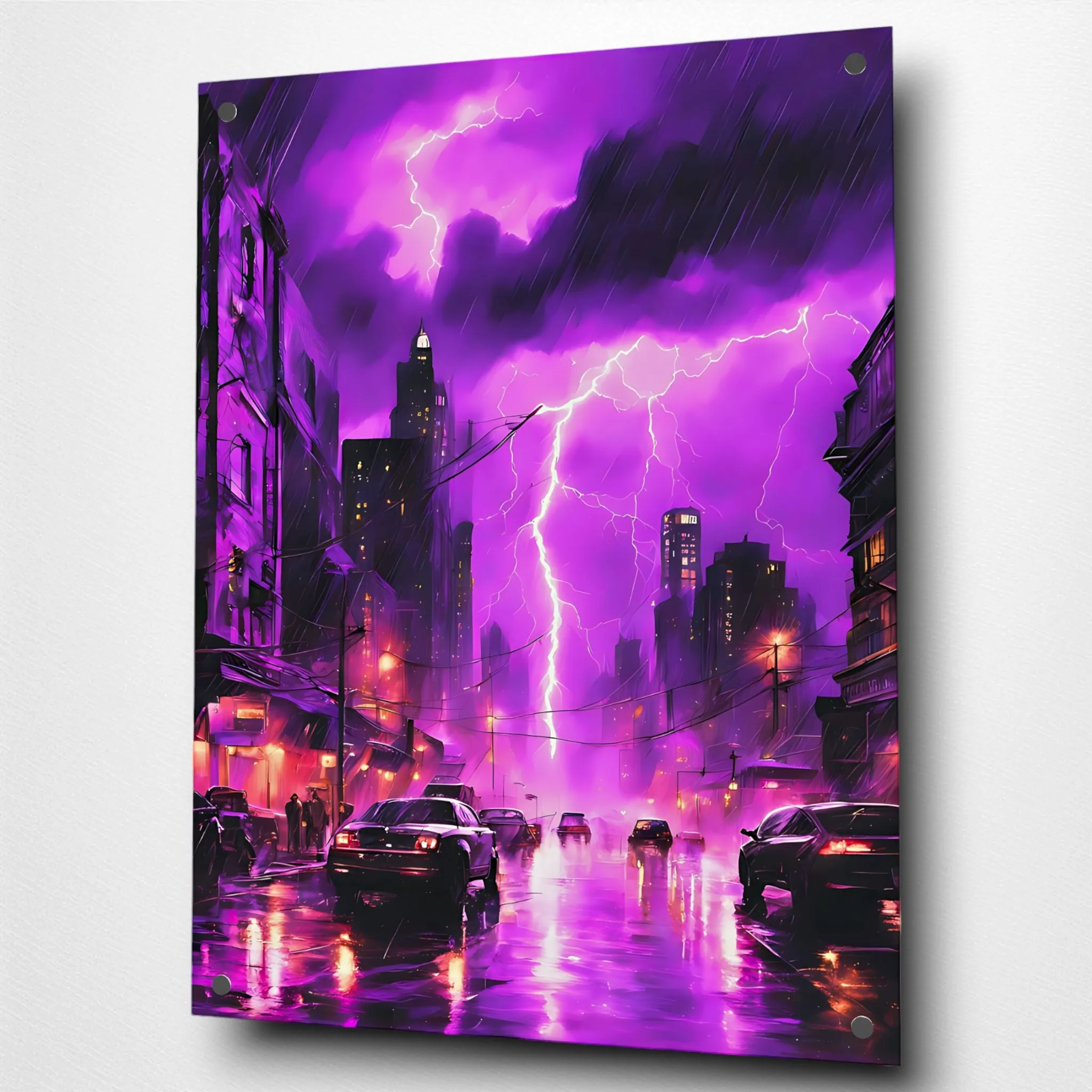 Gotham City (Dark-Fantasy) Acrylic Wall Art