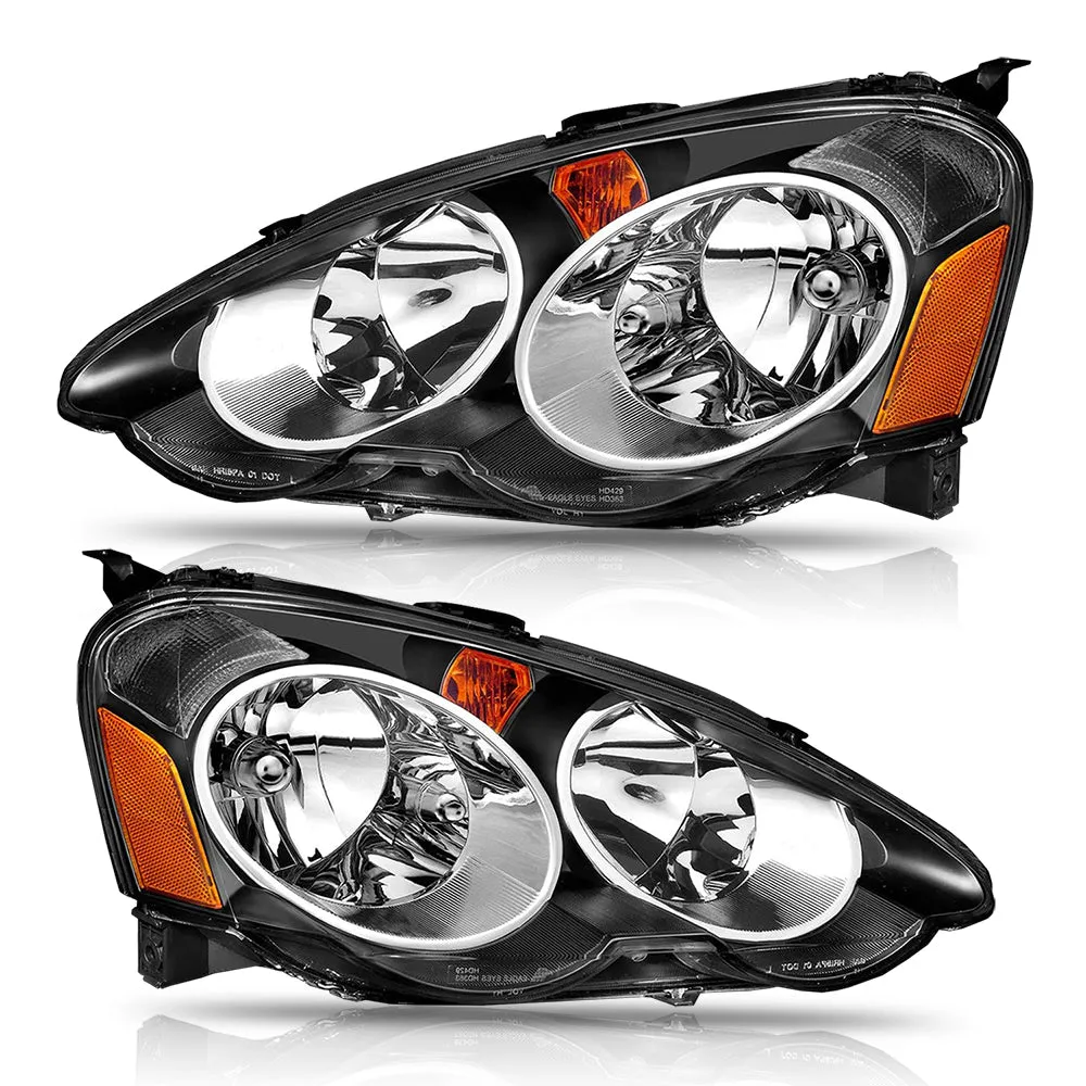 Headlight Assembly Compatible with 2002-2004 Acura RSX (DC5) Pair