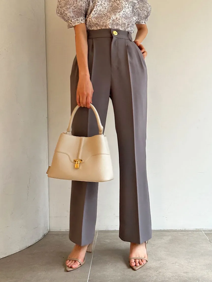 High Waist Flared Slacks