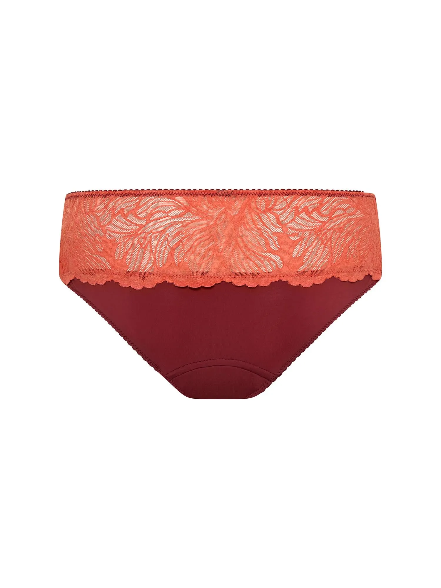 Ines Midi Brief Moderate-Heavy Bordeaux Red