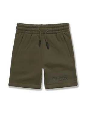 Kids Paradise Tonal Shorts (Olive)