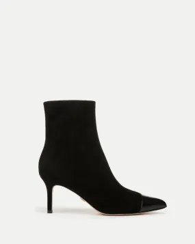 Lisa Cap-Toe Mid-Heel Bootie