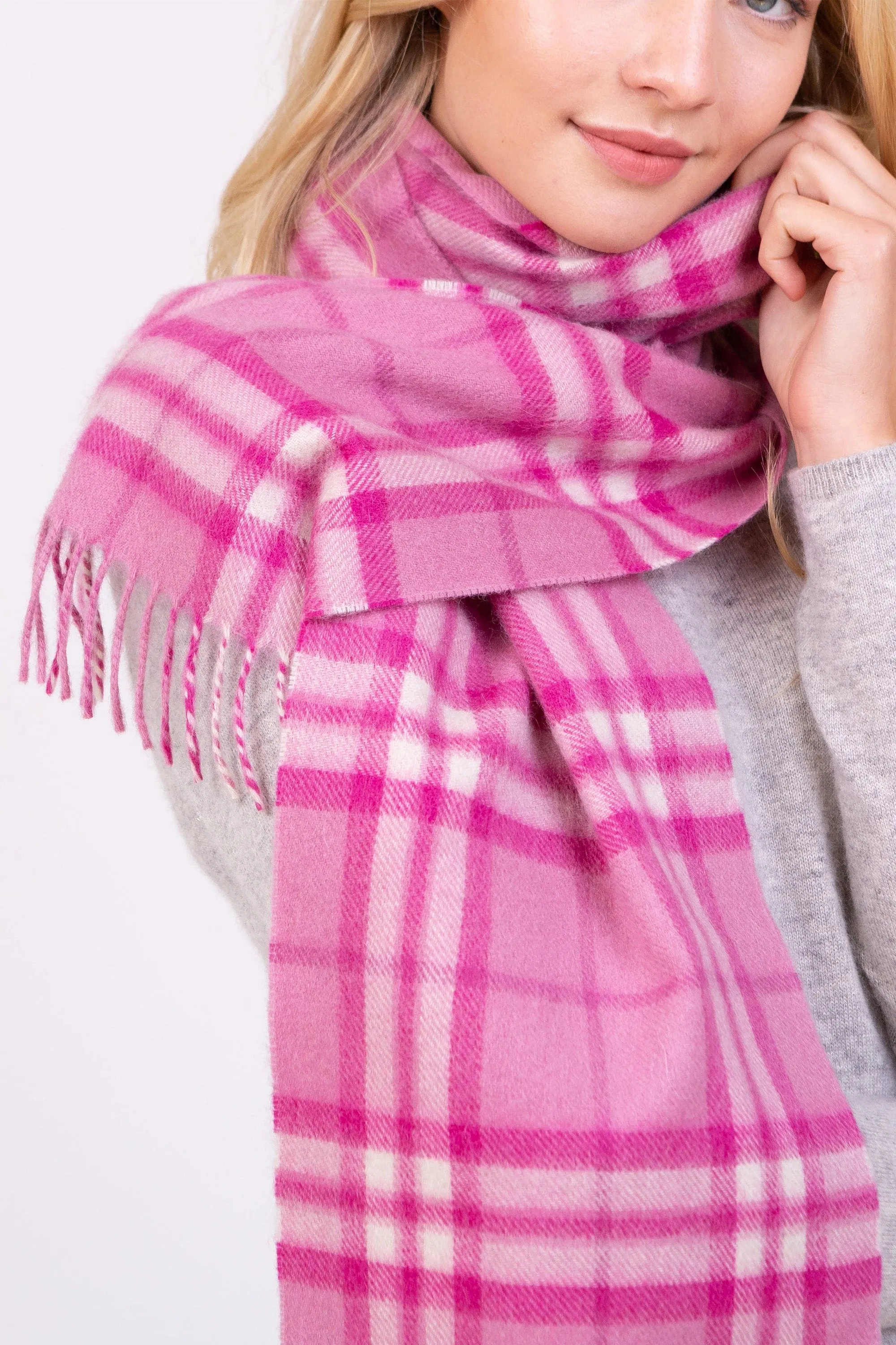 Made in Scotland Cashmere Scarf - Pink Thompson