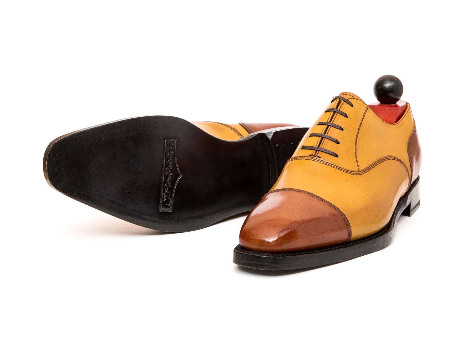 Magnolia - MTO - Cedar Calf / Shaded Tan Calf - MGF Last - Single Leather Sole