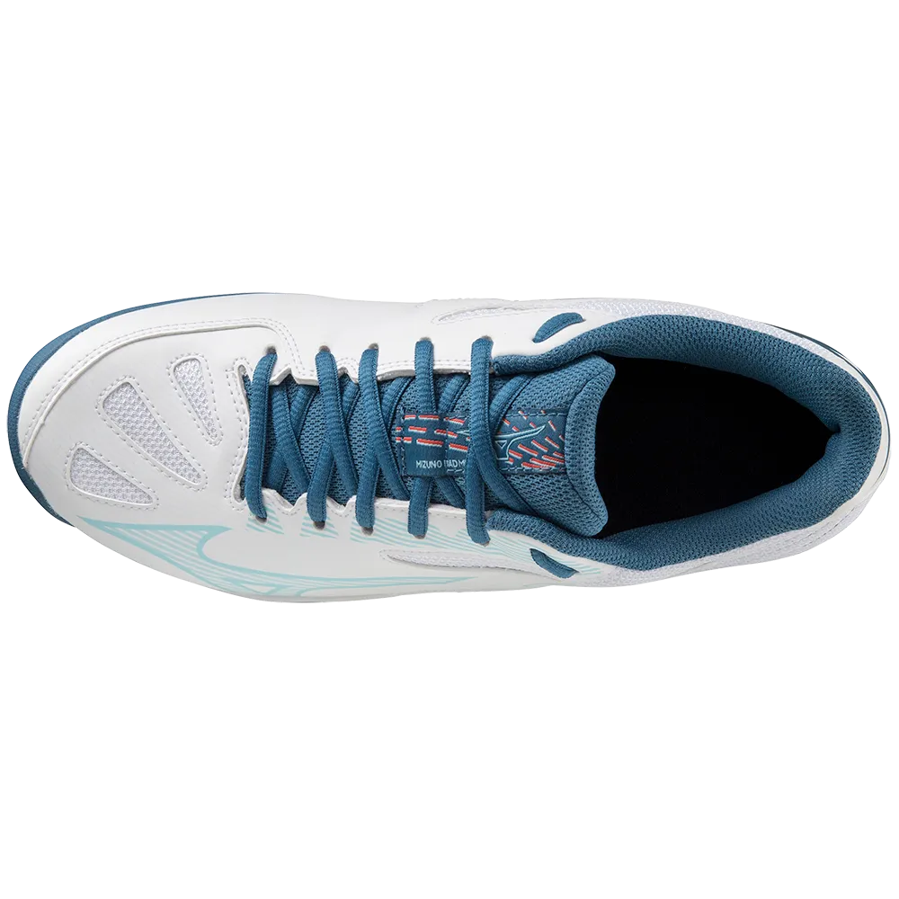 Mizuno Gate Sky Plus 3 Badminton Shoes (White/Tanager Turquoise/Blue Ashes)