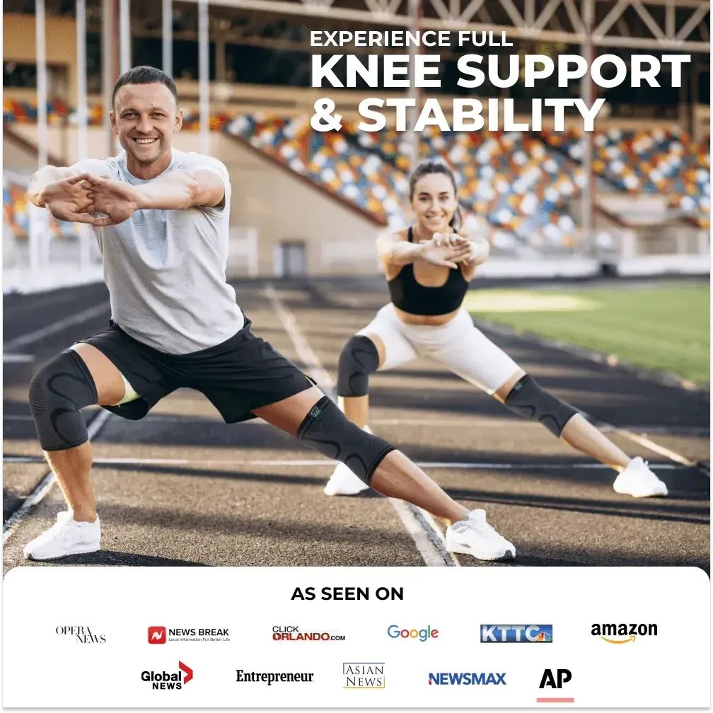 Modvel Knee Brace - Knee Sleeves (Pair) for Knee Pain Relief, Joint Stability and Recovery