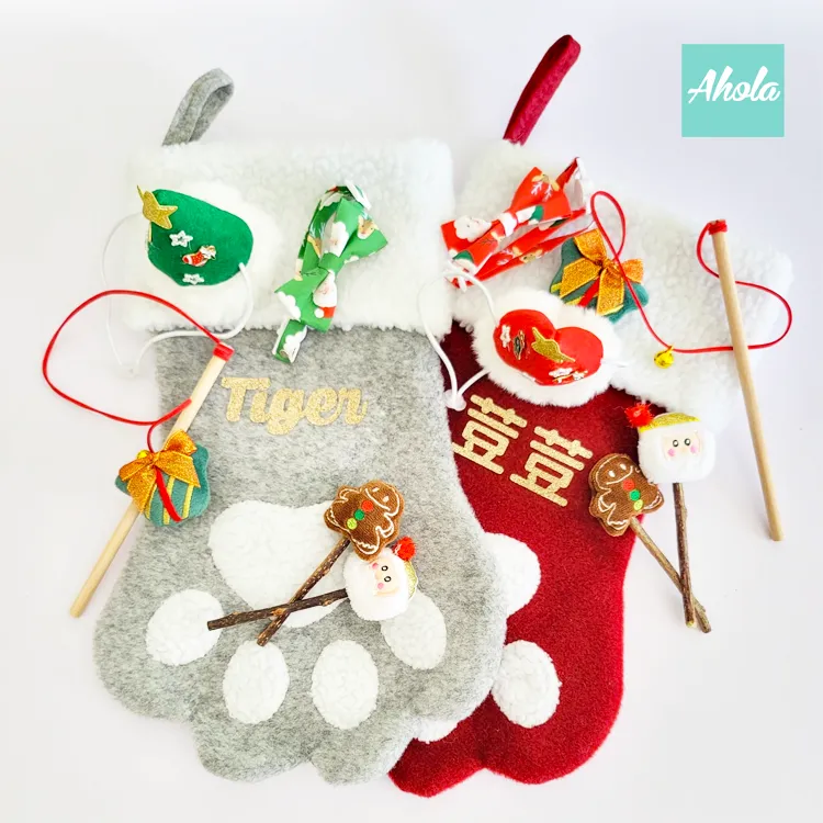 【Paws】Christmas Stocking with Accessories Set 貓爪聖誕襪玩具飾品套裝❄️聖誕限定的客製聖誕襪🐱 11/15截單，12月初到中寄出