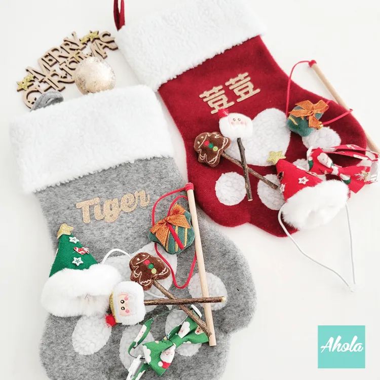 【Paws】Christmas Stocking with Accessories Set 貓爪聖誕襪玩具飾品套裝❄️聖誕限定的客製聖誕襪🐱 11/15截單，12月初到中寄出