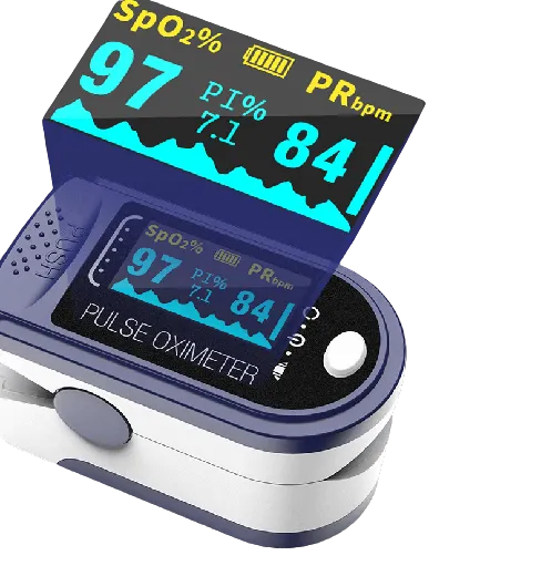 Portable Oximeter Blood Oxygen Monitor Finger Pulse