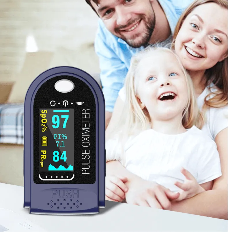 Portable Oximeter Blood Oxygen Monitor Finger Pulse