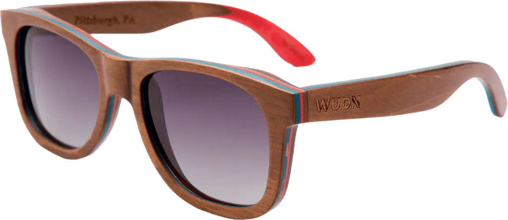 Recycled Skatedeck Jetty Ledge Brown Sunglasses by WUDN