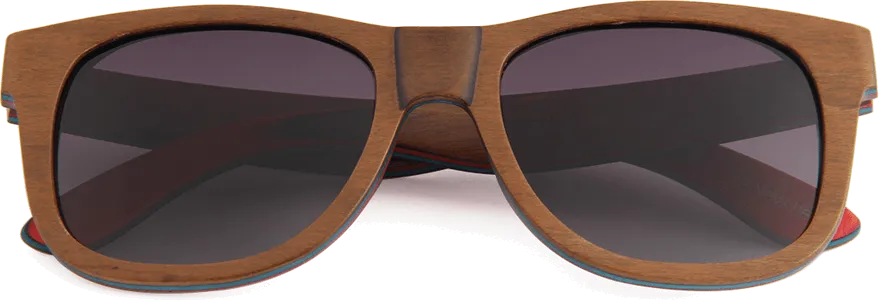 Recycled Skatedeck Jetty Ledge Brown Sunglasses by WUDN