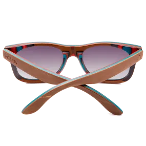 Recycled Skatedeck Jetty Ledge Brown Sunglasses by WUDN