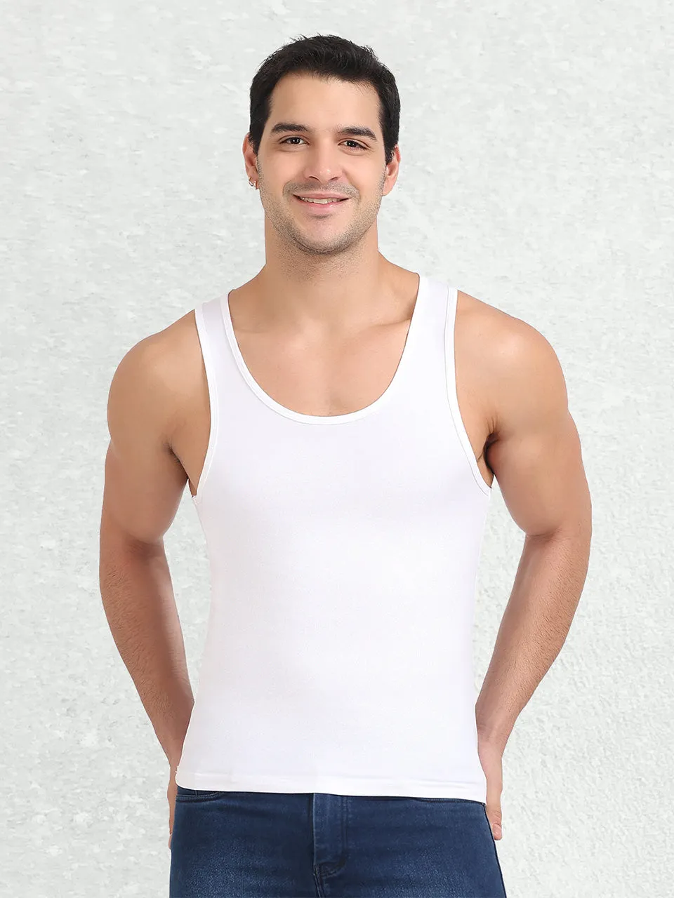 Regular Fit Organic Cotton Comfort Vest for Men-Pack of 1