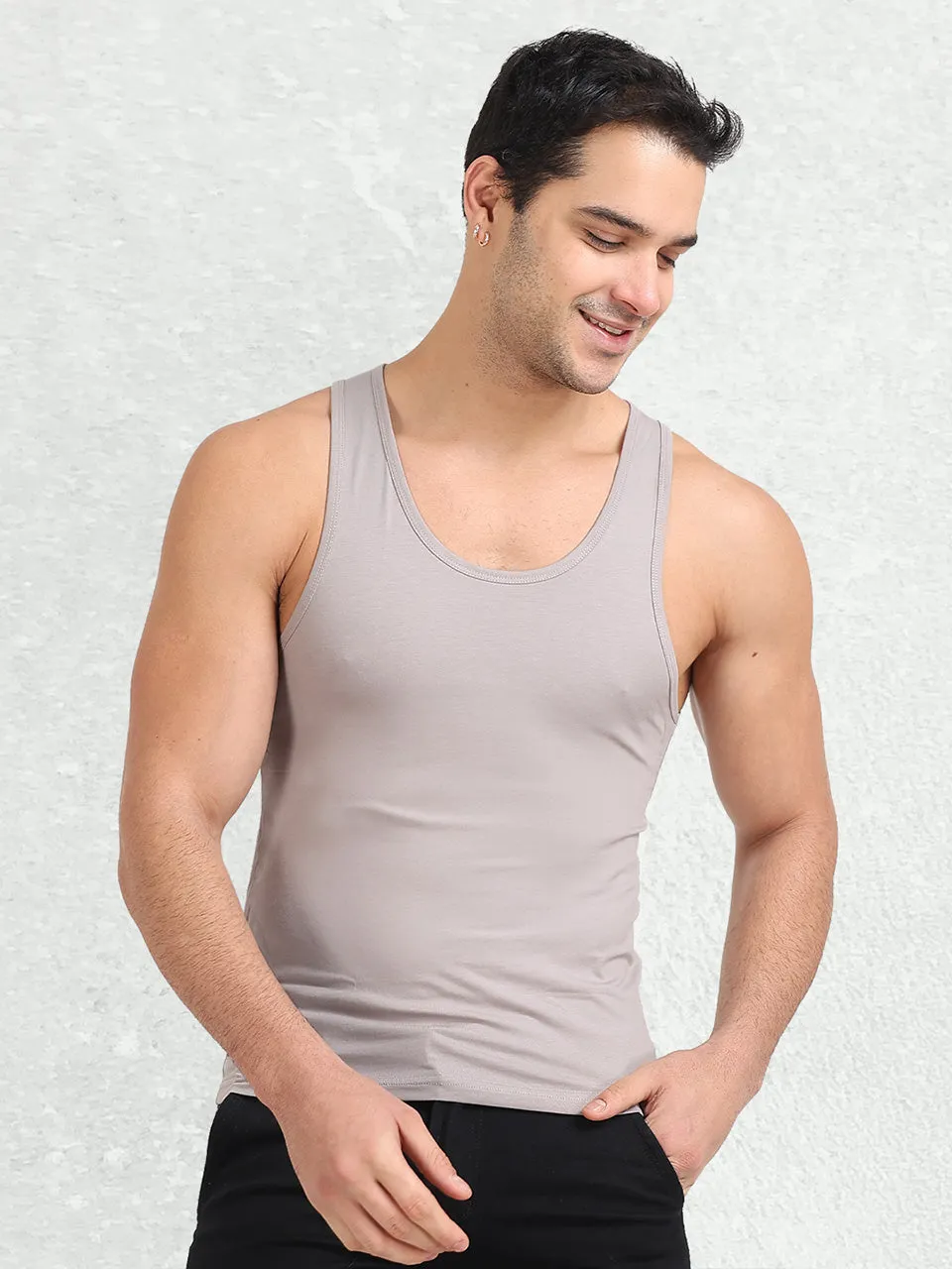 Regular Fit Organic Cotton Comfort Vest for Men-Pack of 1