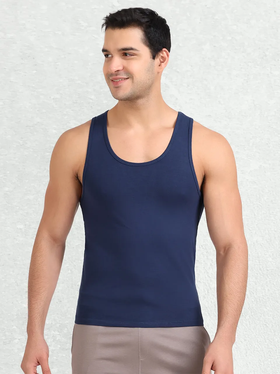 Regular Fit Organic Cotton Comfort Vest for Men-Pack of 1