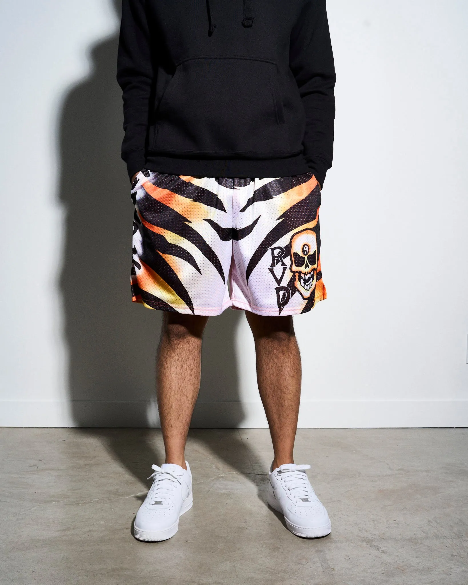 RVD Tiger Skull Retro Shorts