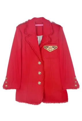 SAMPLE - BURU x Sabrina Captain's Blazer - Red Tweed