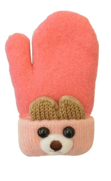 Sierra Mouse Soft Knit Mittens for Baby or Toddler