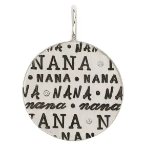 Silver Nana Round Charm