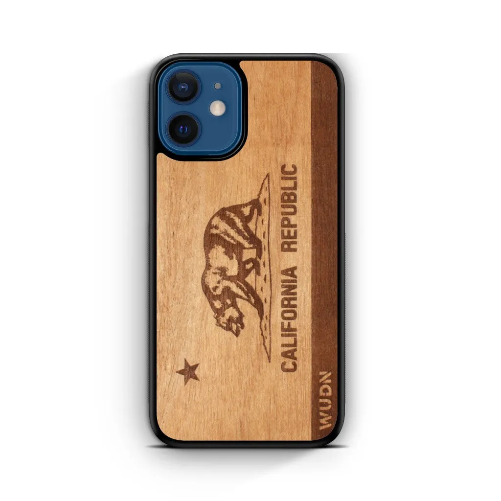 Slim Wooden iPhone Case | California Republic in Mahogany