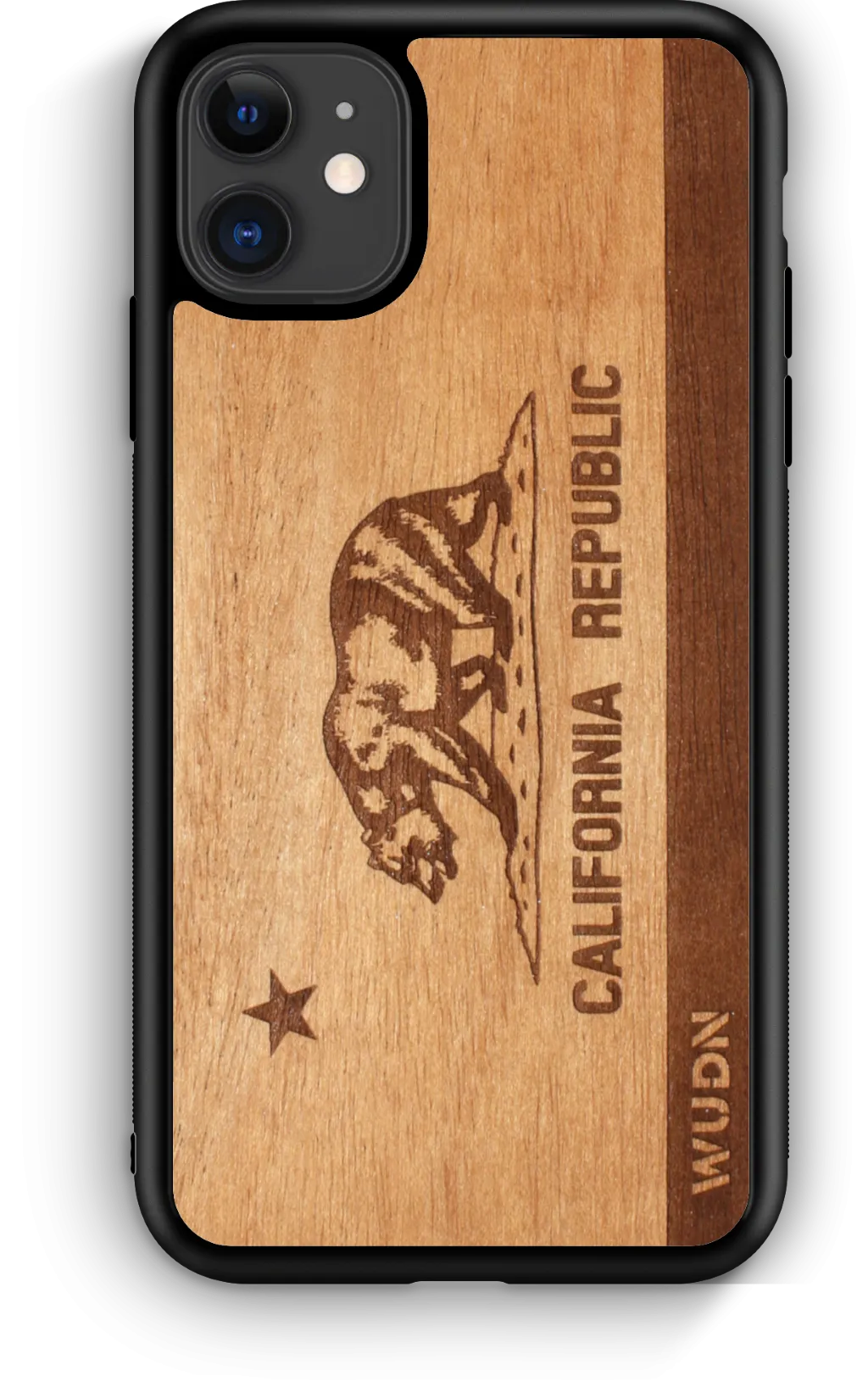 Slim Wooden iPhone Case | California Republic in Mahogany