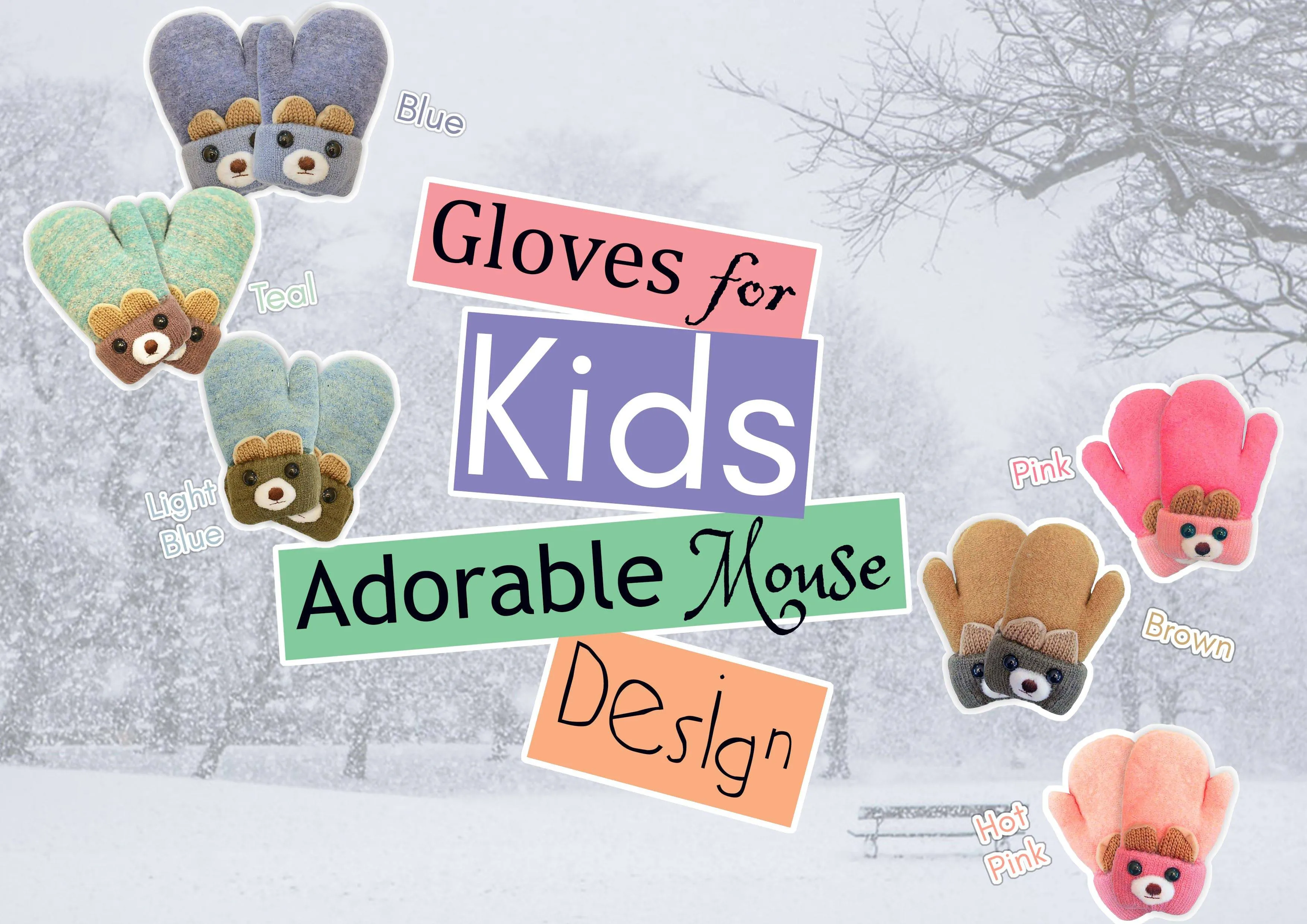 Soft Knit Mittens for Babies and Toddlers - Adorable Bear Cub Design