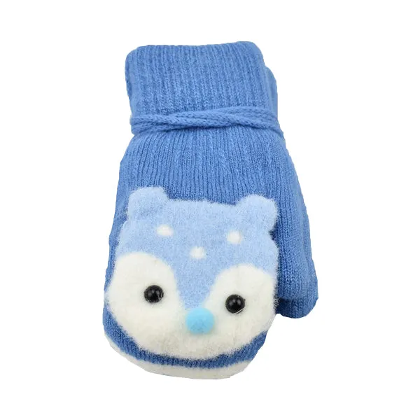 Soft Knit Mittens for Baby & Toddler, Cute Mouse Print