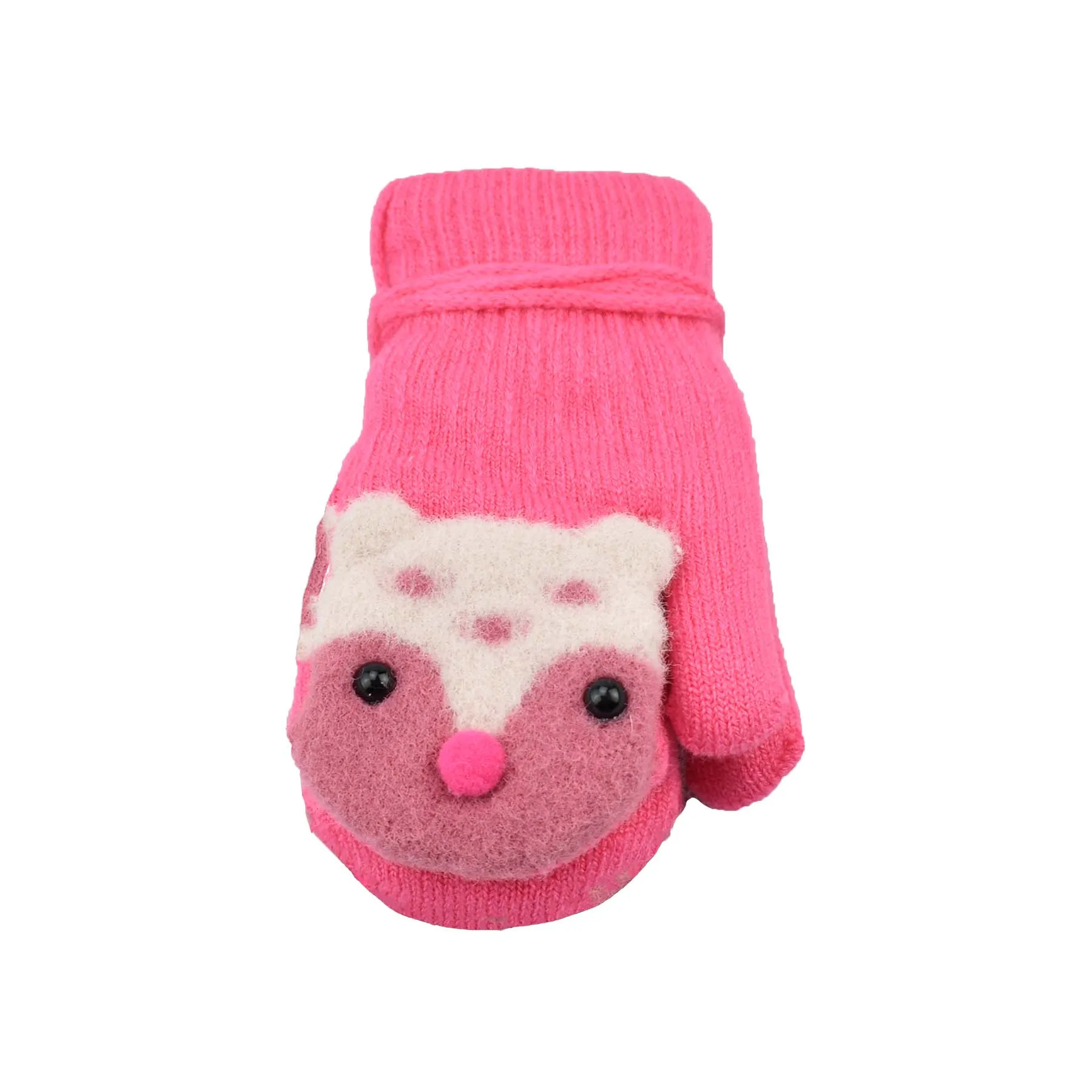 Soft Knit Mittens for Baby & Toddler, Cute Mouse Print