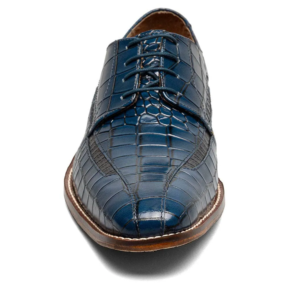 Stacy Adams Gabardo Blue Men’s Bike Toe Oxford Shoes