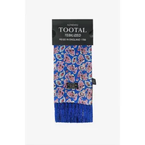 Tootal Vintage - Cobalt Blue Paisley Print - Silk Scarf