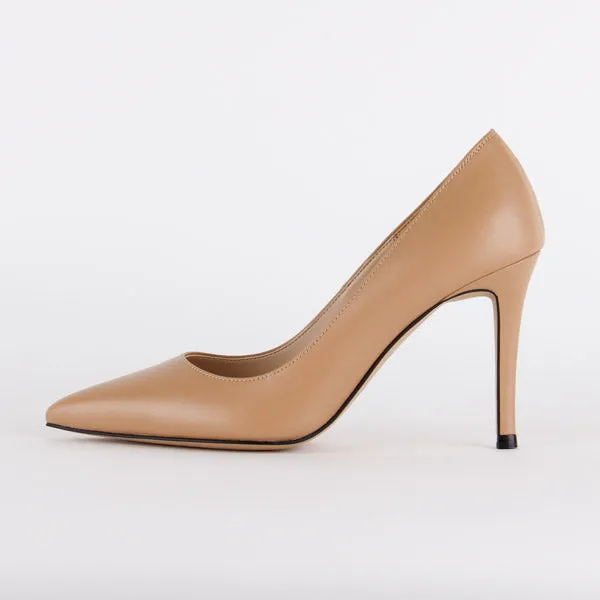 *UK size 2 - ROSE AVENUE - AW17 Court - clay, 9cm heels